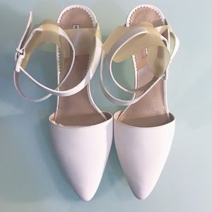 Giorgio Armani white wedge sandals